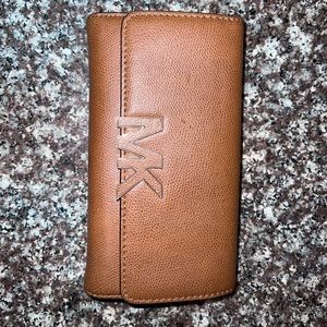 MK brown leather wallet